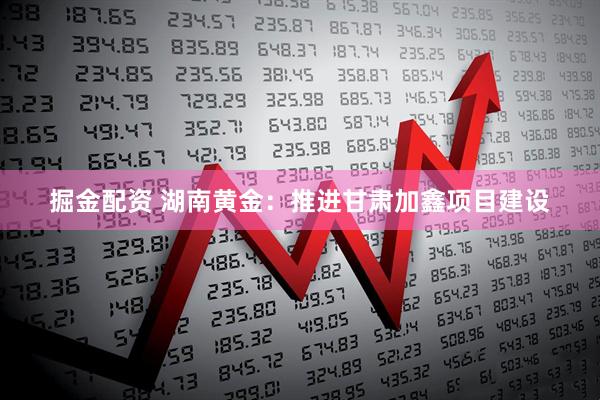 掘金配资 湖南黄金：推进甘肃加鑫项目建设